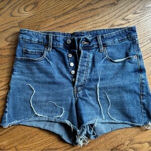 Old Navy Raw Hem Button Up Jean Shorts- 12